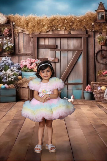Pink Fancy Jari Party Dress for Girls