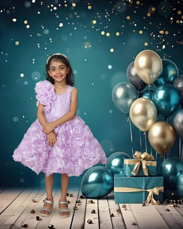 Premium Tissue Dress with Heavy Ribbon Work