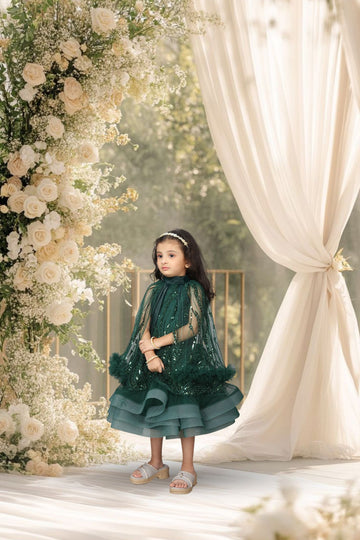 Net Dress with Embroidery, Sequin & Multi Work