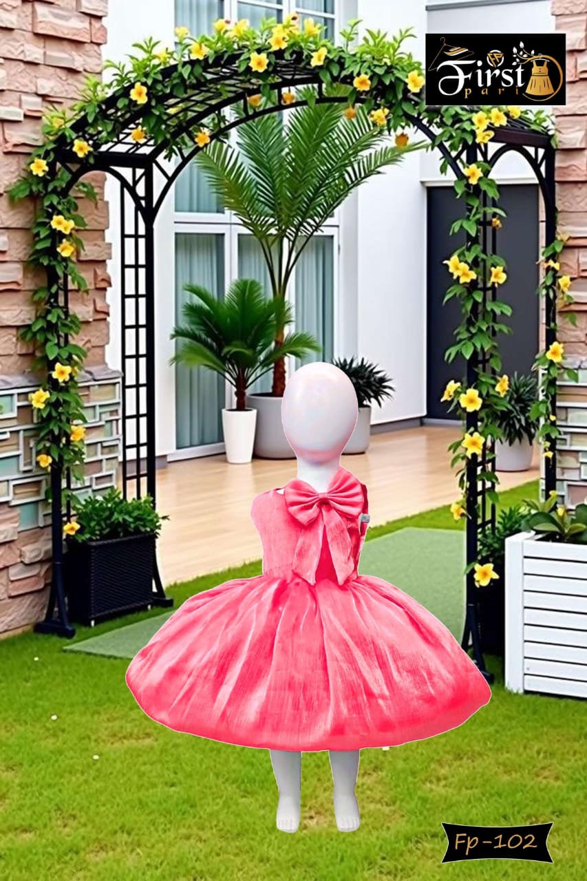 Elegant Party Frock for Girls – Bow